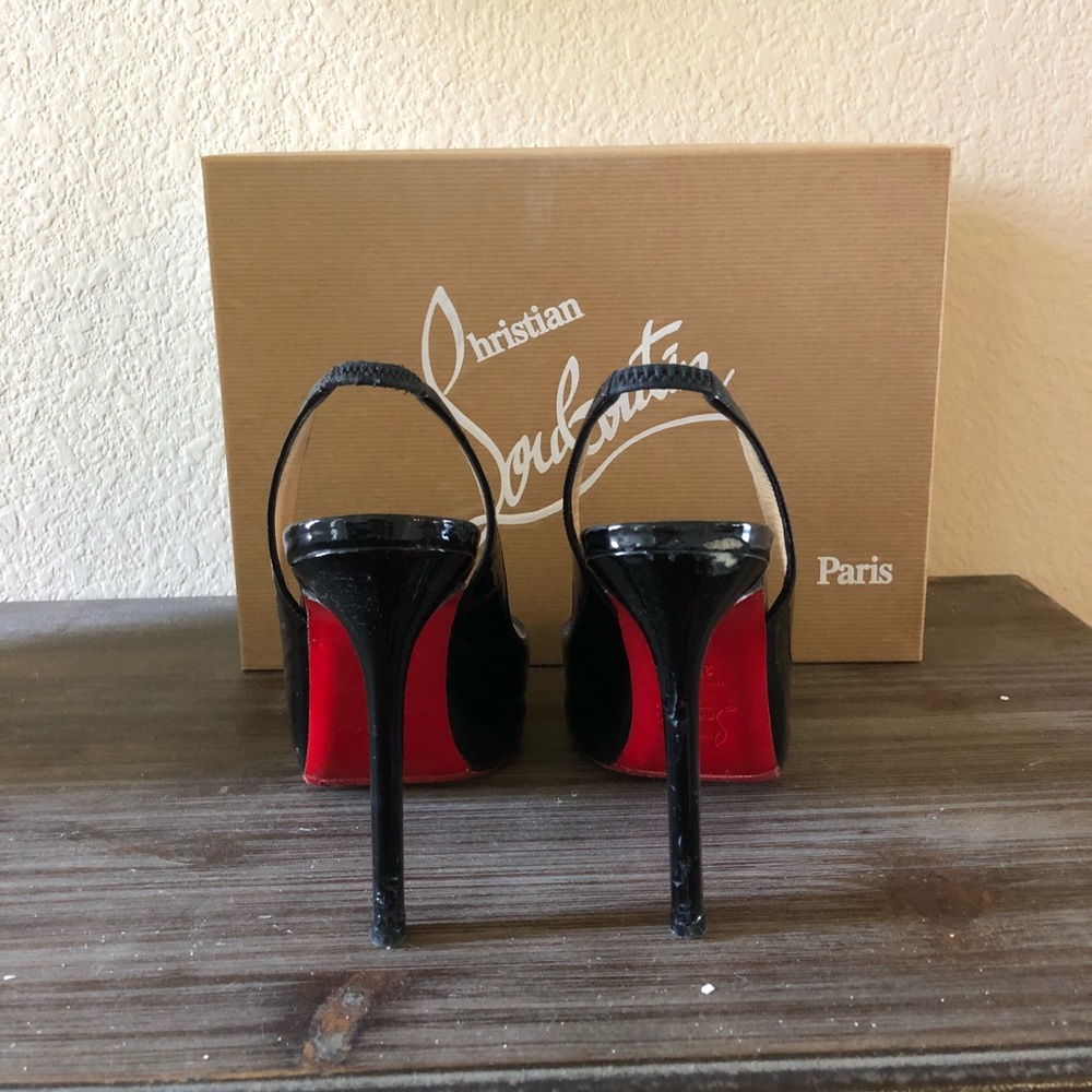 Christian louboutin Black 120 patent size 7 1/2.